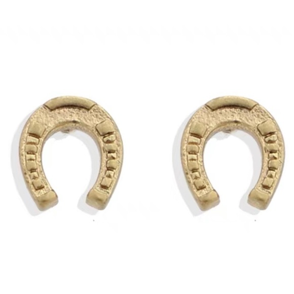 ❣️$25/3❣️Tiny Horseshoe Stud Earrings - Picture 1 of 8